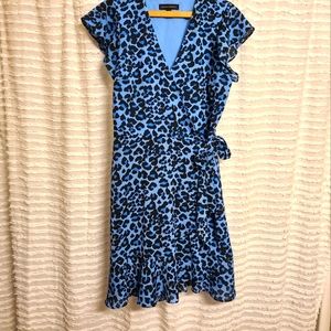 Banana Republic Wrap Dress in Animal Print